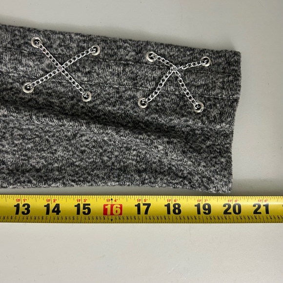 The Kooples x Sport Chain Sleeve Sweater Heather Gray Size 1 Small - Picture 12 of 13